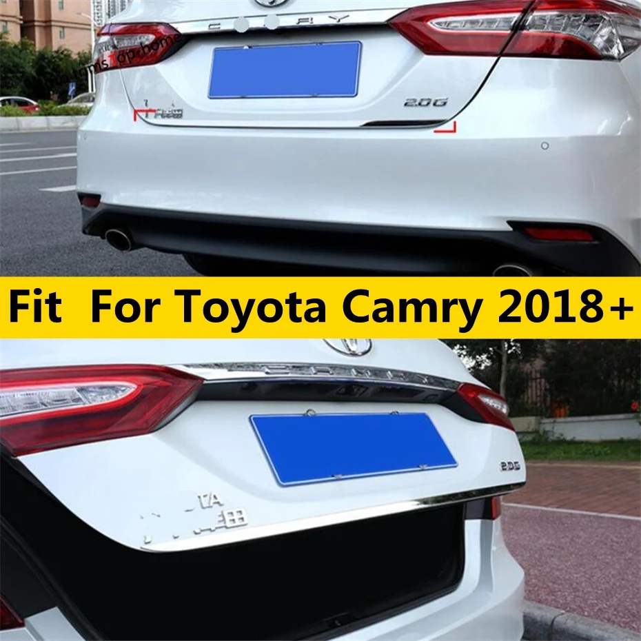 

Rear Tailgate Trunk Door Strip Lid Cover Trim Fit For Toyota Camry 2018 - 2022 Stainless Steel Exterior Mouldings Accessories