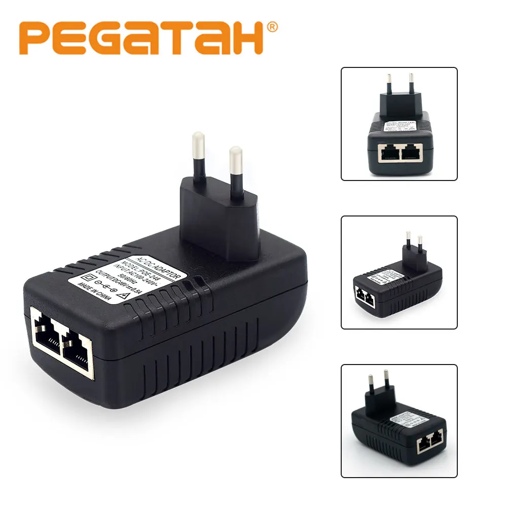 48 V/12 в источник питания от сети Ethernet адаптер питания 0.5A/2A 24W POE IP камера, ip телефоны коммутатор питания через Ethernet Мощность адаптер EU/US вариант
