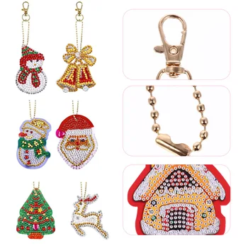 

16 Sets Handmade Keychain Unique Durable Lovely DIY Keychain Key Ring Materials for Kids
