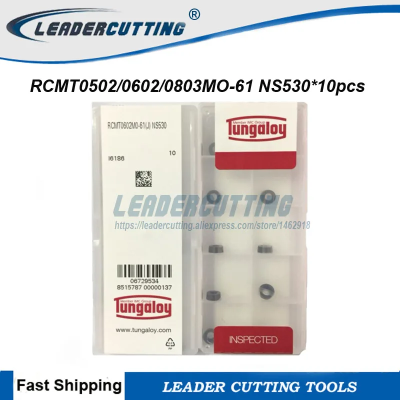 RCMT0502MO-61 RCMT0602MO-61 RCMT0803MO-61 NS530* 10 шт. Tungaloy поворотные твердосплавные вкладыши, лезвия для резки металла, Металл Керамика поворотные наконечники