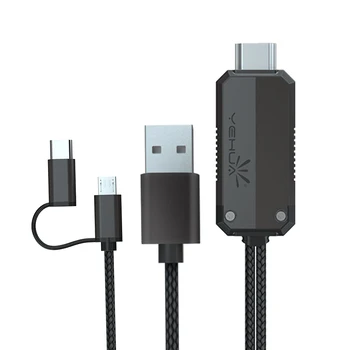 

YEHUA LD33Y USB C Micro-USB Sn Line Type-C Universal Sn Device HDMI IOS12 o and Video Adapter Cable