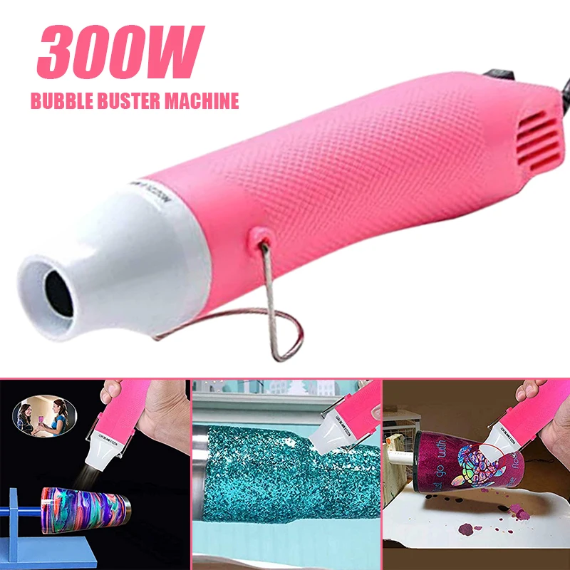 110V Heat Gun Electric Power Tool Hot Air Gun Bubble Buster Tool Kit for Making Epoxy Glitter Tumblers DIY Acrylic Resin Cups