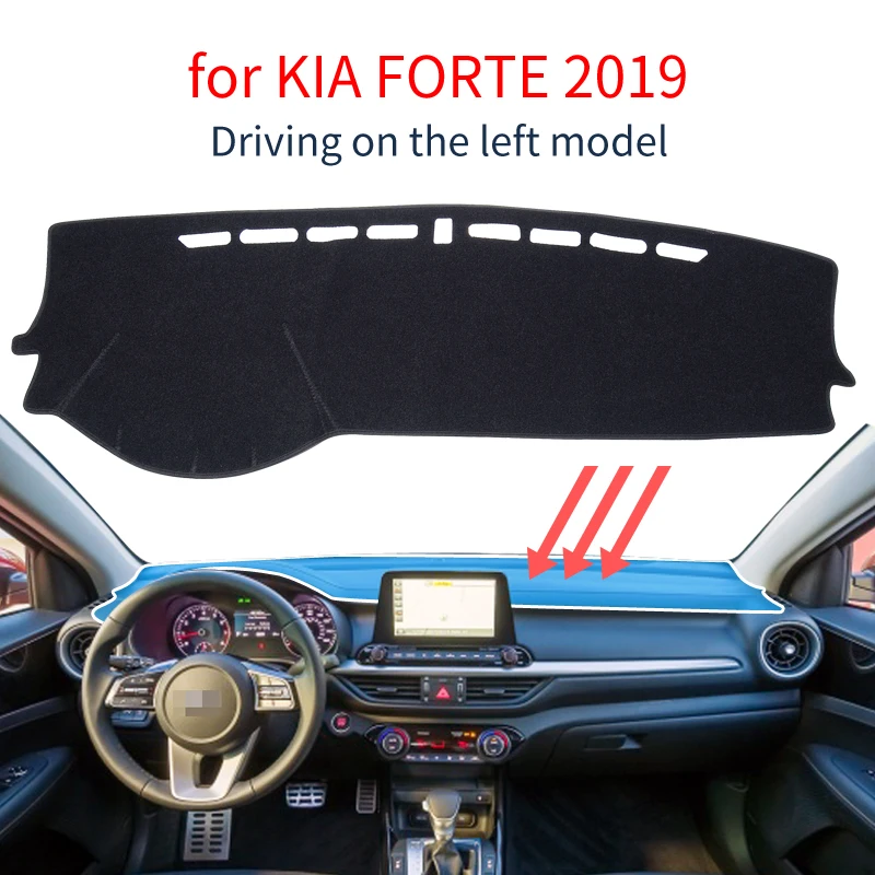 Для KIA Forte BD Противоскользящий коврик для приборной панели, накладка, солнцезащитный козырек, коврик, аксессуары для ковров - Название цвета: 19FORTE MAT  L