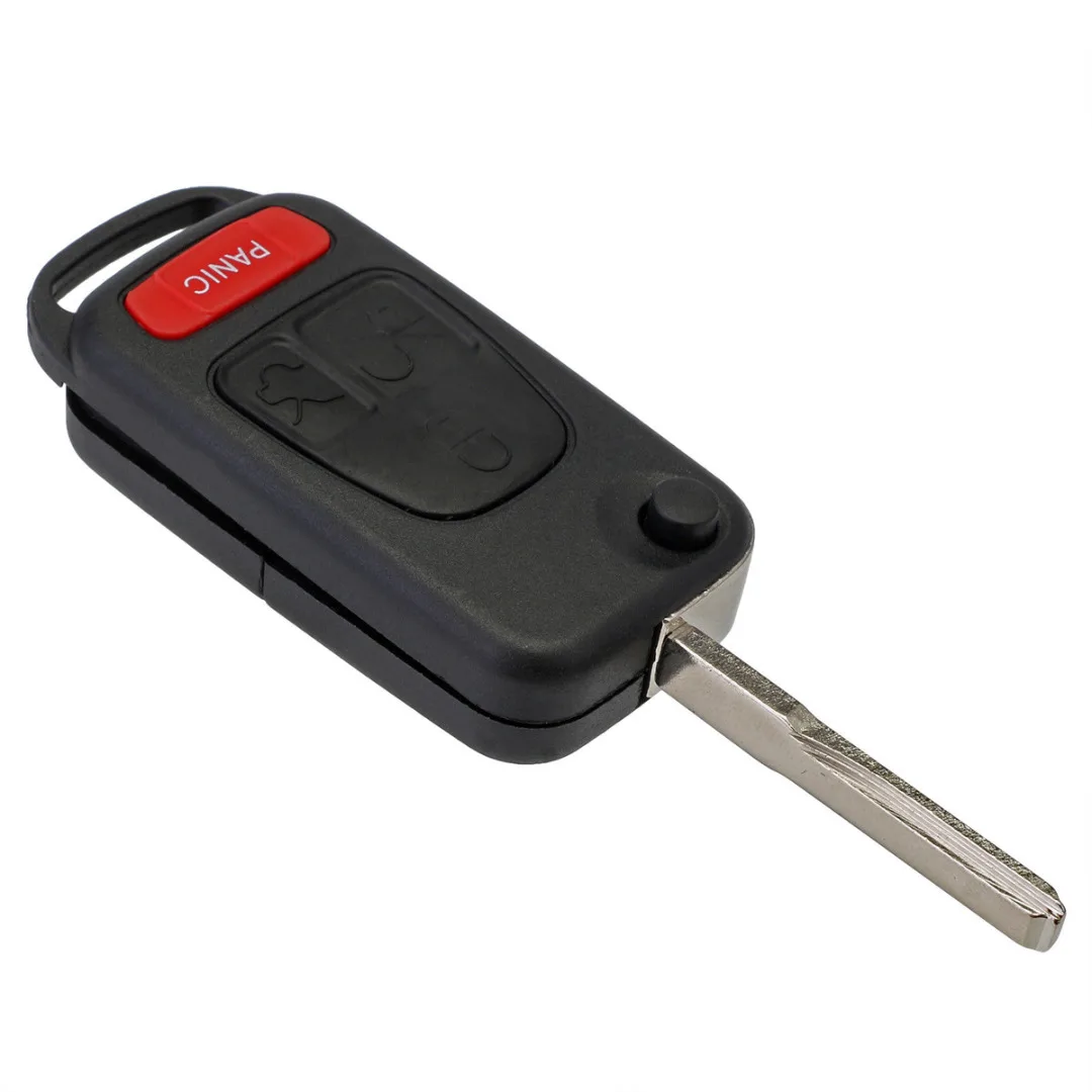 New Arrival 1pc 4 Button Flip Remote Key Fob Case Shell For Mercedes Benz ML320 ML55 AMG