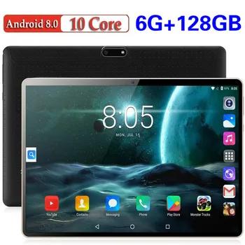

2020 Global Version 10.1 Inch Tablet 4G LTE Android 8.0 Octa Core IPS 2.5D Large Screen RAM 6GB ROM 128GB GPS WIFI Tablet 10