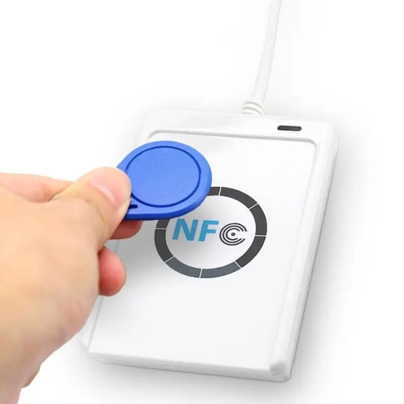 RFID смарт-карта Дубликатор с индикатором Дубликатор записываемый клон по USB S50 13,56 МГц ISO/IEC18092 + 5 шт M1 карты NFC ACR122U