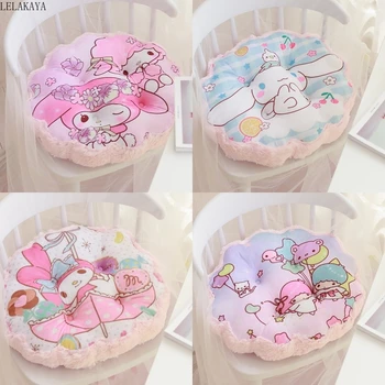 

1pcs Cartoon Sakura Pink My Melody Cinnamoroll Pudding Dog The Little Twin Stars Flower Shape Stuffed Pillow Cushion Plush Toys