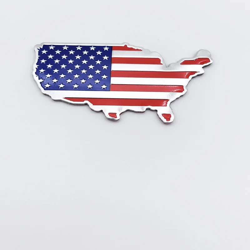 Великобритания Америка Франция Государственный флаг Германии бампер из алюминиевого сплава наклейки модифицированный 3D металлический логотип для автомобиля