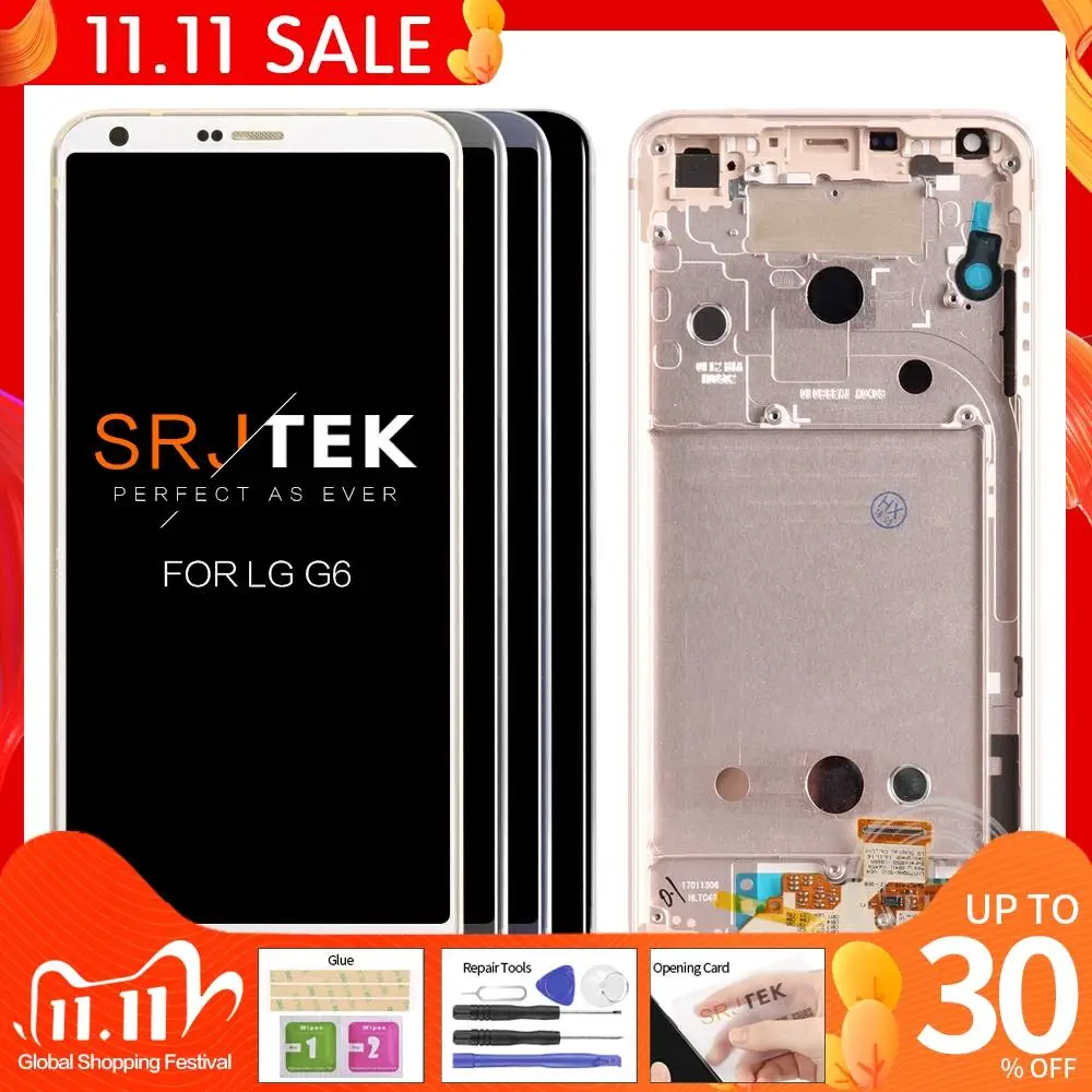 Оригинальный Для LG G6 H870 H870DS H872 LS993 VS998 US997 ЖК дисплей с рамкой запасная деталь для
