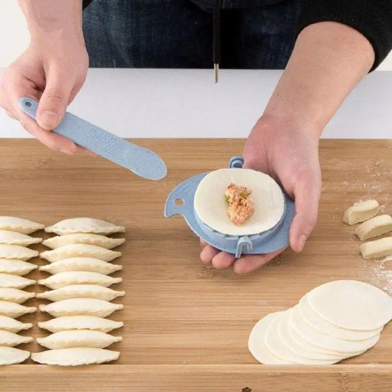 DIY инструмент для приготовления пельменей, форма для пельменей из пшеничной соломы+ набор ложек, складные пластиковые инструменты для приготовления пищи, Кондитерские аксессуары для кухни