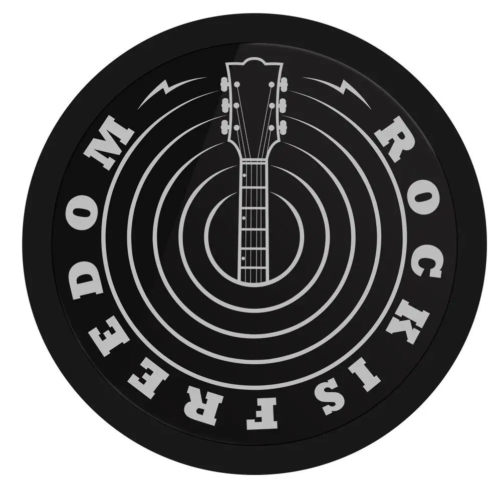 Музыкальная цитата из источника Rock Is Freedom Guitar Studio многоцветная меняющаяся светодиодный настенный художественный гитарист музыкальный любовник домашний декор