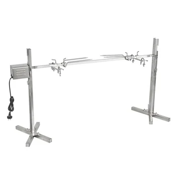 

Outdoor Supplies Automatic Camping Stainless Steel Motor Stainless Steel Support Frame Grilled Sheep Barbecue Outdoor Grill -8