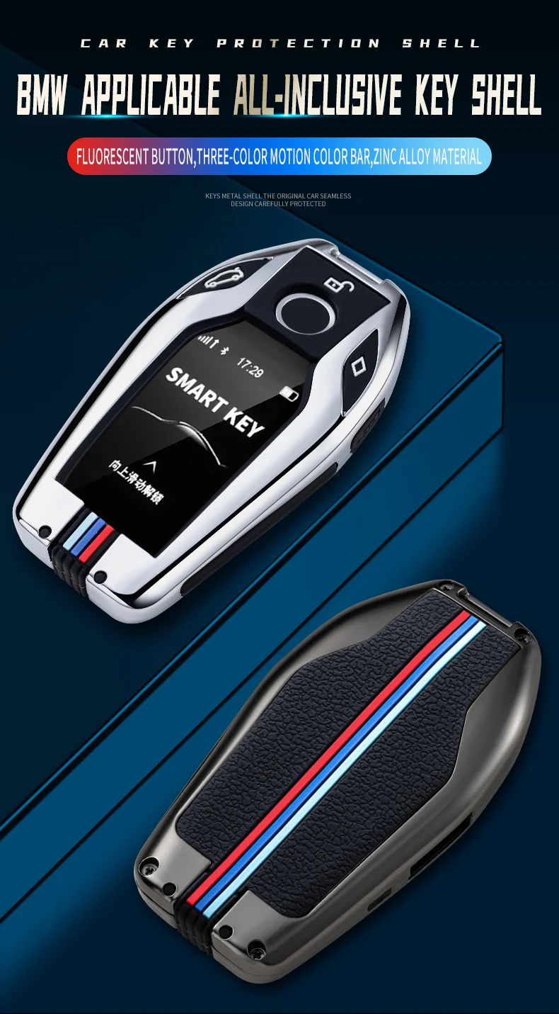 In Lega di zinco Auto Display A LED Caso Della Copertura di Chiave Borsette per BMW 5 Serie 7 G11 G12 G30 G31 G32 I8 I12 I15 G01 G02 G05 G07 X3 X4 X5 X7 - Hd2243c64855f4bf79c46ca32e41943f5N