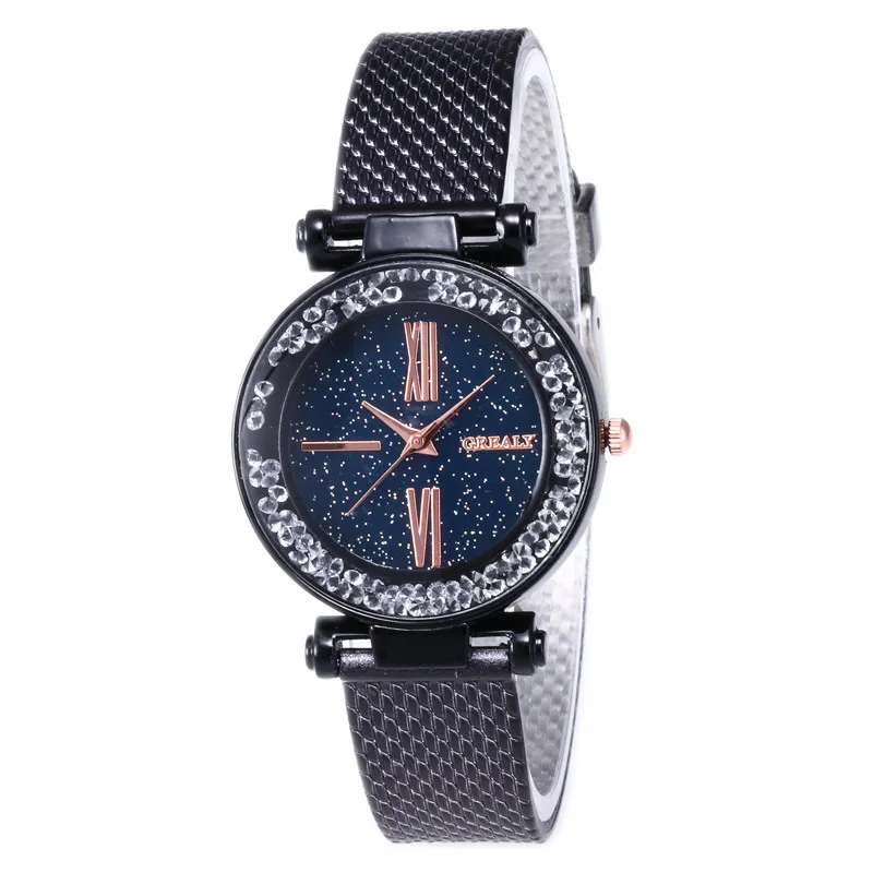 

New Style Hot Sales Star Surface Watch Online Celebrity Style Lazy Watch Fashion Diamond Set Ladies' Watch to Fight a Lot of Hot