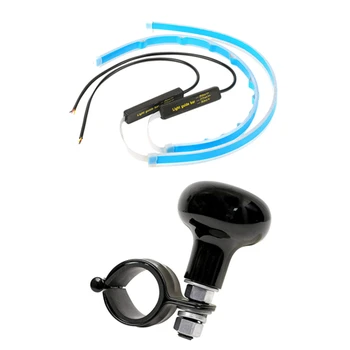 

Universal Steering Wheel Spinner Car /Truck Handle Suicide Power Knob & 2 Piece Power Drl for Gm Leader Drl