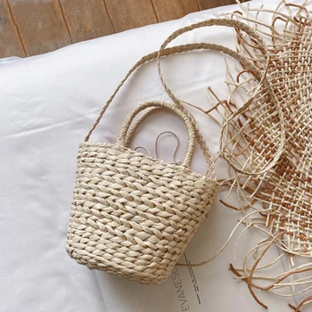

2020 New Bag For Women Straw Woven Bag Women Basket Shoulder Bag Tote Fashion Summer Beach Rattan Handbag Purse