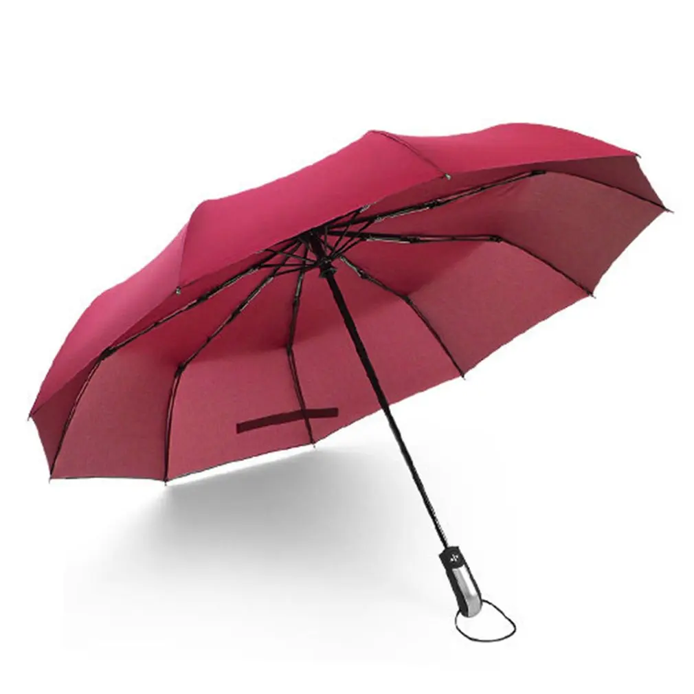 

Full-automatic Sun-Rain Umbrella Triple Folding Umbrella 10-Rib Business Umbrella Men Women Reinforced Umbrella Drop Shipping