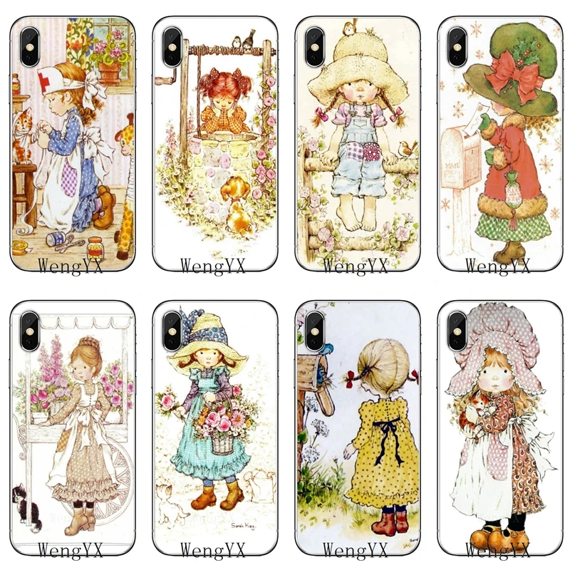 

Transparent phone case Sarah Kay pattern Cartoon For Xiaomi Redmi Note 7 6 6A 5A 4 4A 3 pro S2 5 plus 4x Pocophone F1