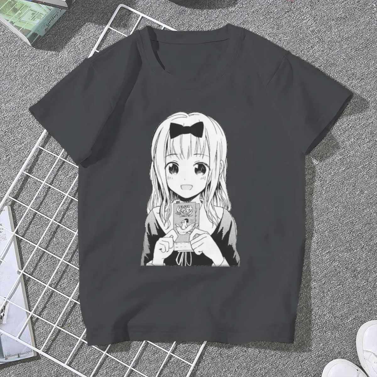 Chika Fujiwara дизайнерская женская футболка Kaguya sama Love Is War аниме гранж винтажная
