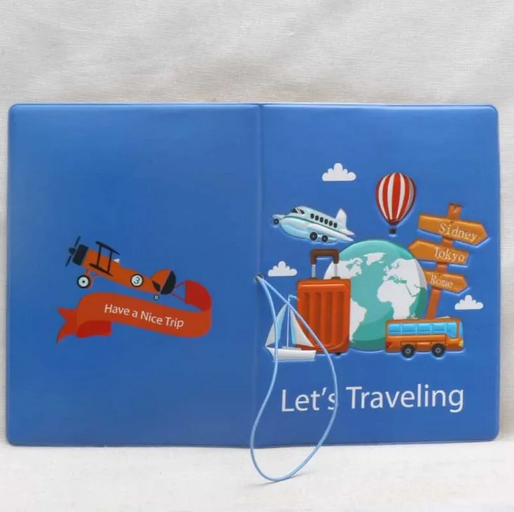 1 шт. каваи давайте путешествия Обложка для паспорта ID Кредитная карта сумка 3D дизайн из искусственной кожи держатель для паспорта сумка канцелярские принадлежности