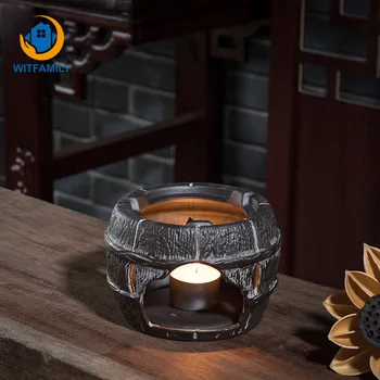 

Japanese Candle Insulation Heating Base Retro Stoneware Tea Warmer Ceramic Teapot Heater Boiled Flower Tea Heat-resisting Water