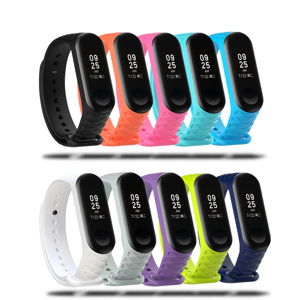 Силиконовый ремешок Leecnuo для Mi Band 4 3 сменный Браслет Xiaomi на запястье MiBand 4|Ремешки