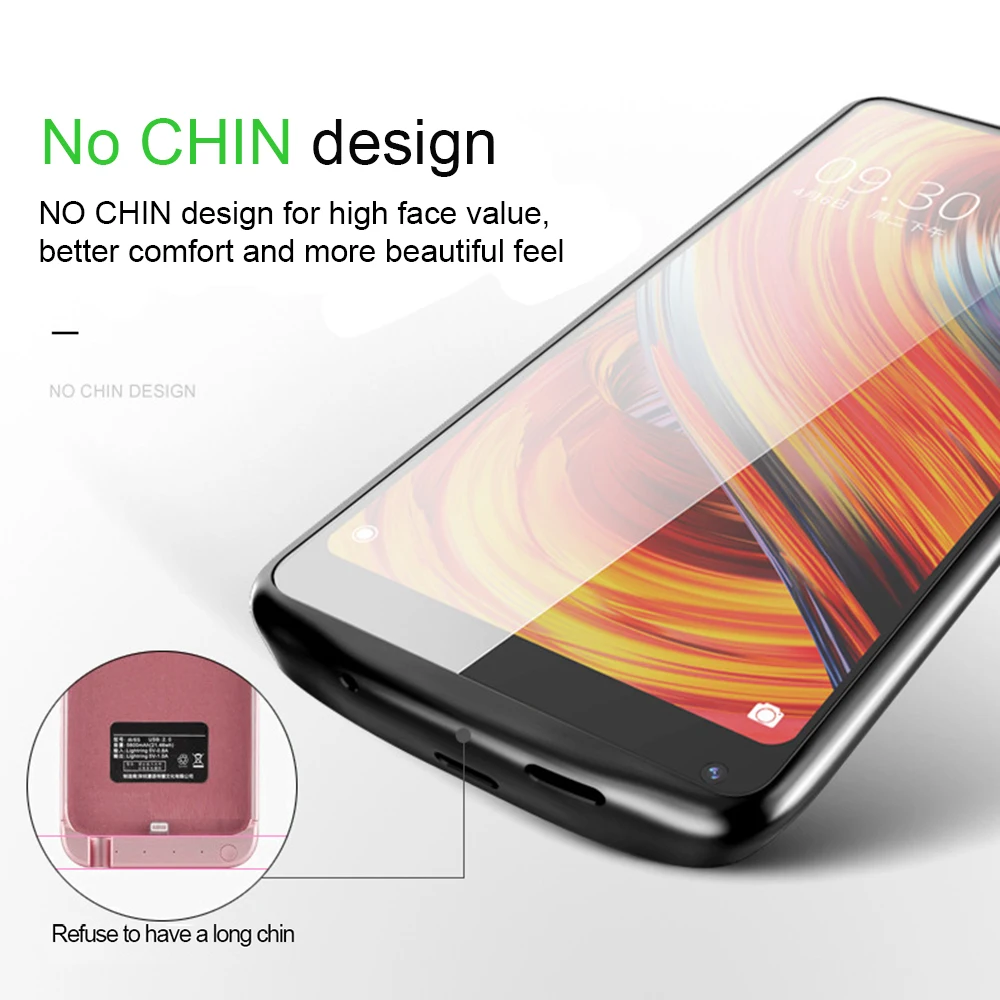 HORUG чехол для зарядного устройства для Xiaomi Mix 2 Mix 2S Чехол для аккумулятора power Bank чехол для зарядки s Чехол для внешнего зарядного устройства чехол s Backup