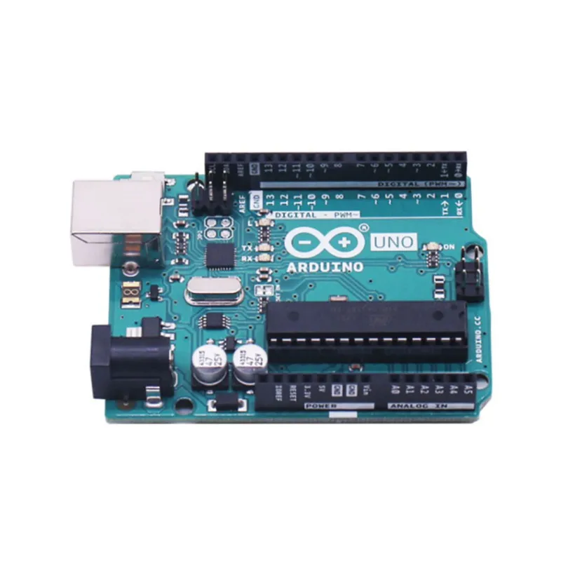 Официальный UNO R3 микро контрольный Лер Подлинная обучающая плата управления развития USB кабель совместимый для Arduino UNO R3 высокое качество - Цвет: Синий