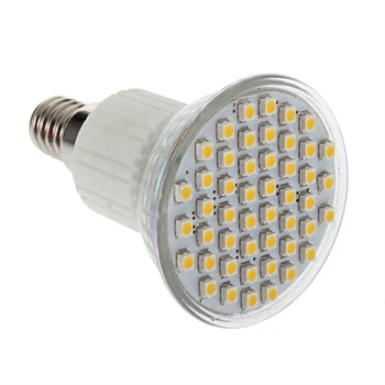 

48 LED 110~220V 3W 3528 SMD E14 Corn Light Bulb 180°Angle Warm White