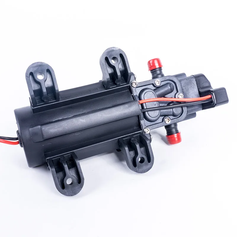 Мини DC 12V 80W 5.5L/min 0.9Mpa черный микро Электрический водяной насос высокого давления самовсасывающий мембранный Водяной насос для домашнего сада