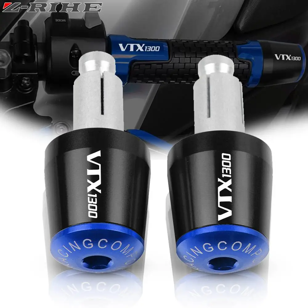 Motorcycle Accessories 7/8&quot 22MM Handlebar Hand Grips Handle Bar Ends Cap For Honda VTX1300 VTX 1300 2003-2010 2004 2005 2006 |