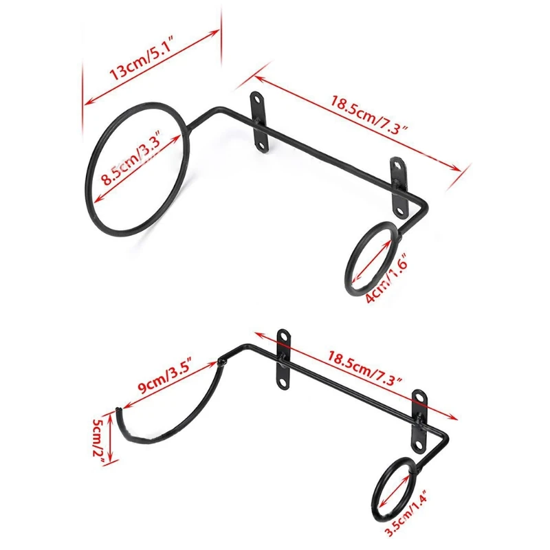 Wine Glass Holder Rack Wine Wall Holder Wall Mounted Wine Rack Metal Bottle Display Holder for Storage Black