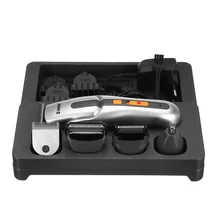 Рождественские подарки, 8 в 1, европейская вилка, электрическая машинка для стрижки волос, перезаряжаемая машинка для стрижки волос, бритвенная головка, обрезка носа