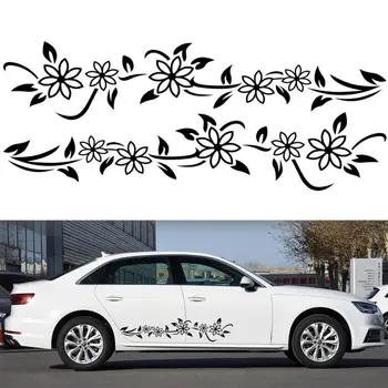 

2 Pcs Vehicle Car Modified Decal Stickers Vine Flower Natural for Whole Body Decoration Auto Car Accessories