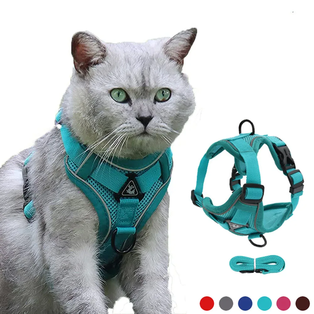Arnês Yizhi Miaow Para Gatos - Seguro E Ajustável
