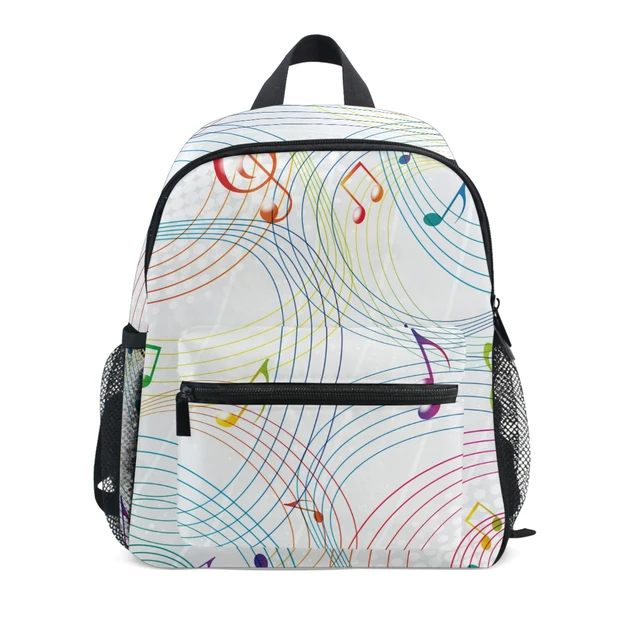 NETILGEN Abstract Piano Music Notes Design Backpack Little Kids