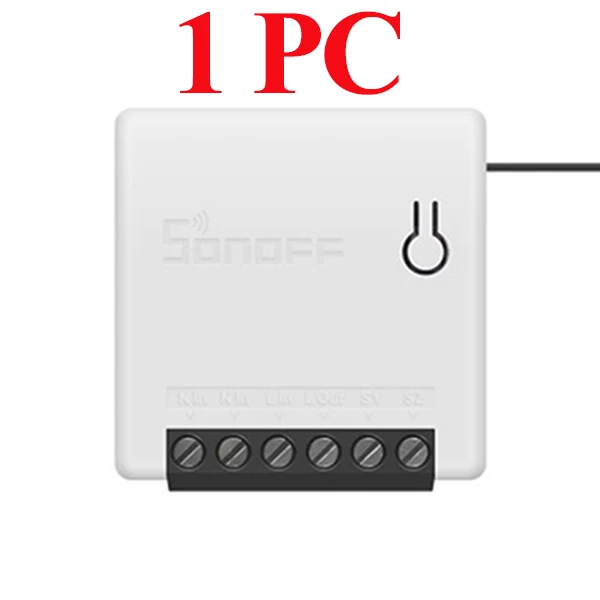 Sonoff mini 1pcs 1/2/3/5/6/8/10 шт. Sonoff мини Two Way интеллигентая(ый) Wi-Fi для переключателя «сделай сам» Умный дом автоматизации Дистанционное Управление переключатели работать с Alexa - Комплект: Sonoff mini 1pcs