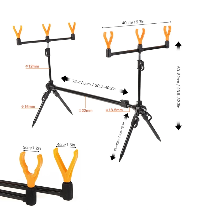 Регулируемая Выдвижная удочка для ловли карпа, держатель для удочки, подставка для удочки, рыболовные снасти, Аксессуары для рыбалки