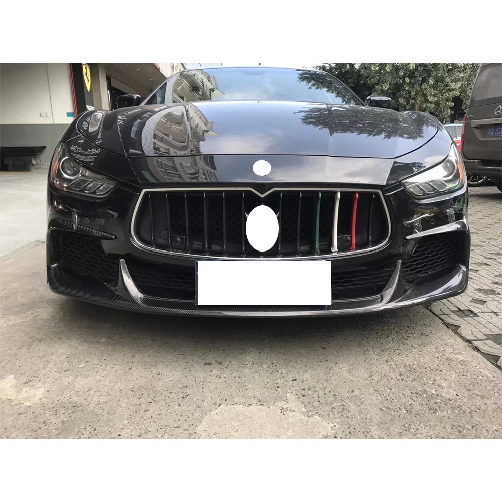 Для Ghibli ASPEC style углеродное волокно передняя губа для Maserati Ghibli Sedan 13-17 авто передний бампер подбородок спойлер для губ протектор