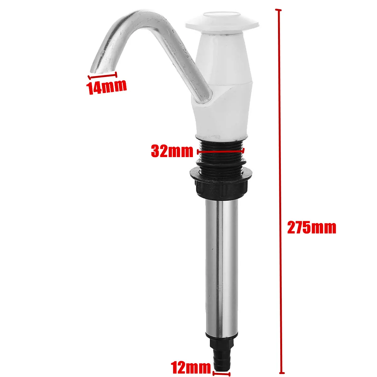 180MM Caravan Sink Water Hand Pump Tap Camping Motorhome Trailer Rv Spare Parts