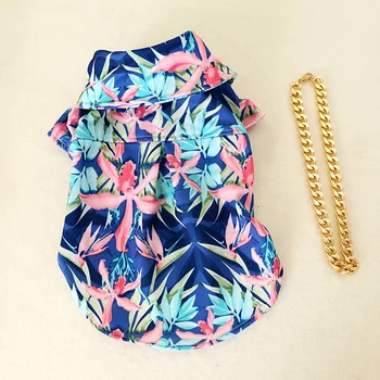 

Beach Colorful Dog Shirt Summer Hawaian Cuban Shirt Mini Dog Shirts for Dogs Outfit Buldog Camisetas Perro Pet Clothes YY50DS