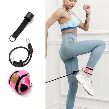 

1Set Fitness Exercise Resistance Band Ankle Straps Cuff for Cable Machines Ab Leg Glute Training Home Fitness Equipment