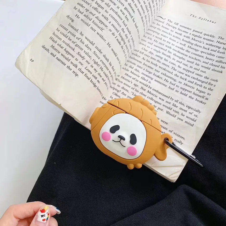 645-B 3D Силиконовый наушник чехол для Airpods 2 Чехол милые собаки Краб мультипликационные наушники чехол для Apple Air pods чехол для Earpods брелок - Цвет: 645-B
