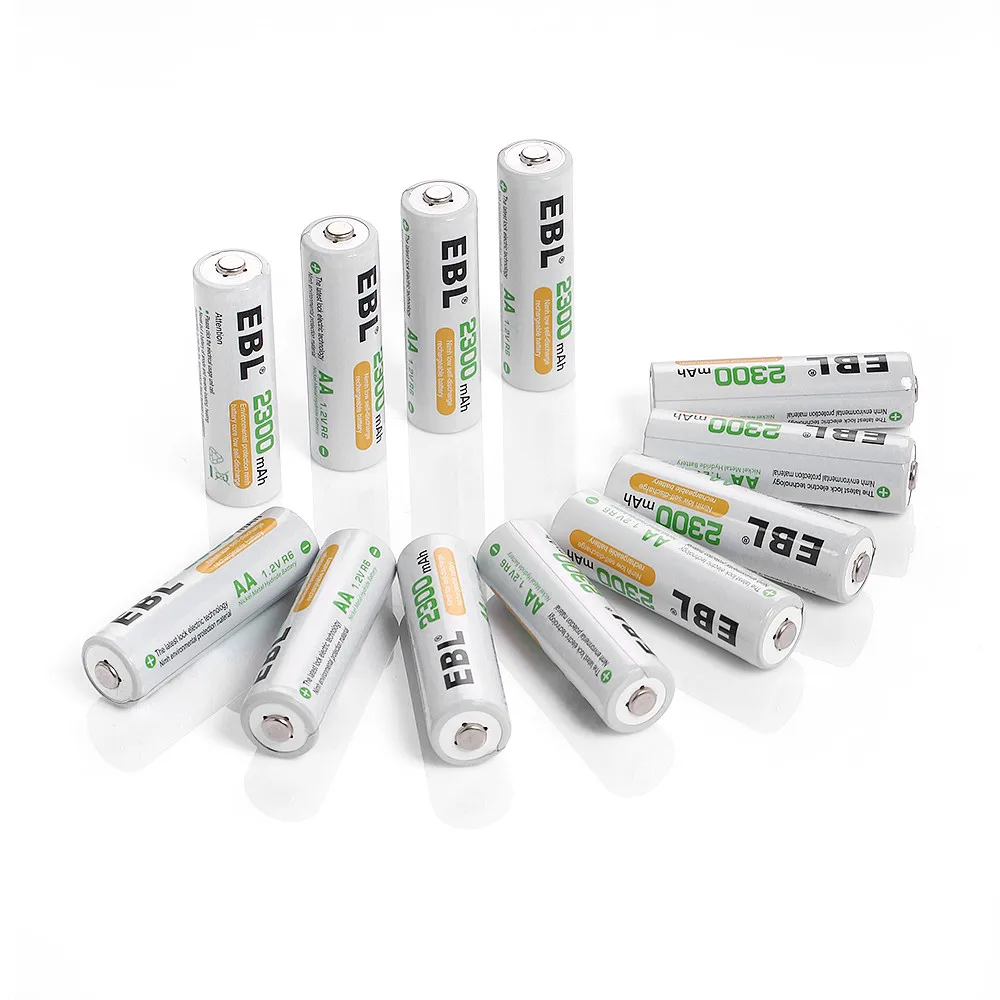 EBL 8 Slots AA Battery Chargers LED Light Smart battery Charger NI-MH 2300mAh Chargers USB Plug Quick Charger portable charge