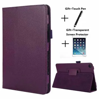 

For ipad Mini Case Matte Soft Flip Litchi PU Leather for Apple ipad Mini 1 2 3 Coque Cover Smart Stand Auto Sleep /Wake UP Style