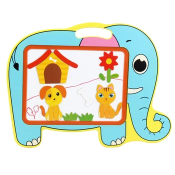 

Kids Wooden Jigsaw Puzzle Toys Animals Multifunction Baby Painting Magnetic Puzzle Board Children Educational Games Montessori