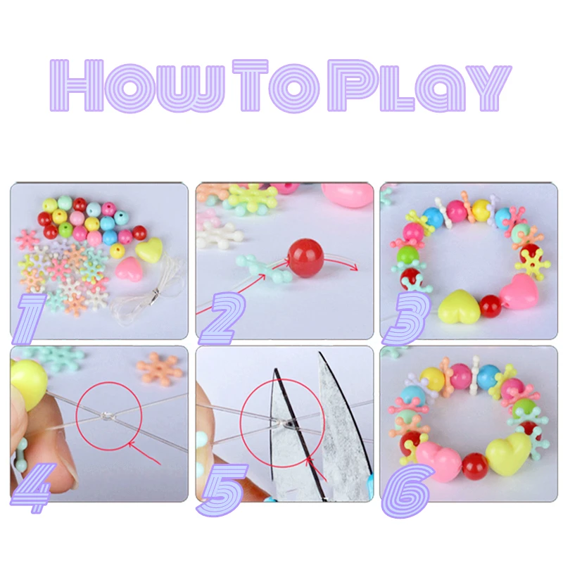 13 слотов Diy креативные игрушки для изготовления украшений вручную из бисера обучающие игрушки для девочек подарок с набором аксессуаров
