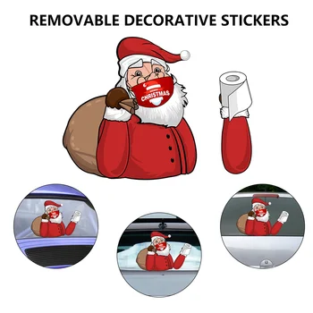 

1 Pc Christmas Theme Cartoon Rear Windshield Sticker Car Wiper Sticker Auto Stickers Car Front Window Windshield Decal Sticker