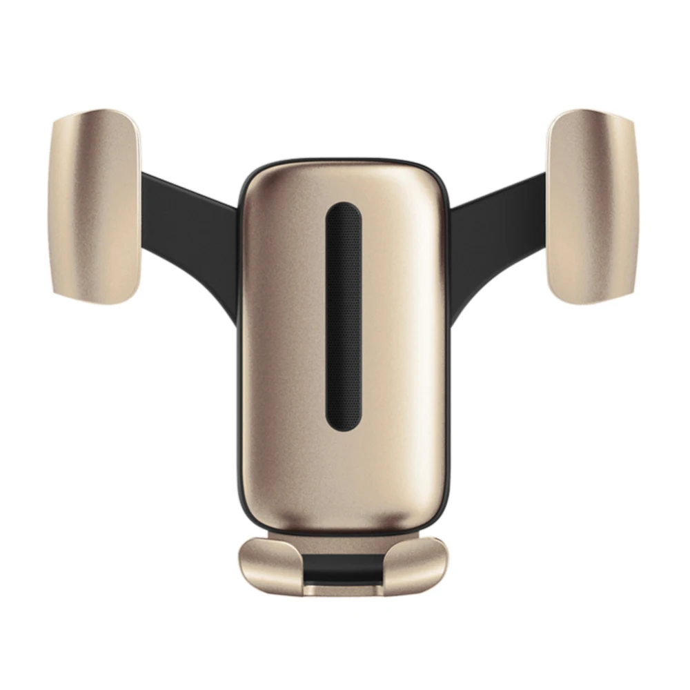 Алюминиевый сплав гравитационный Автомобильный держатель для мобильного или сотового телефона для iPhone samsung вентиляционная розетка gps кронштейн Подставка - Цвет: Gold