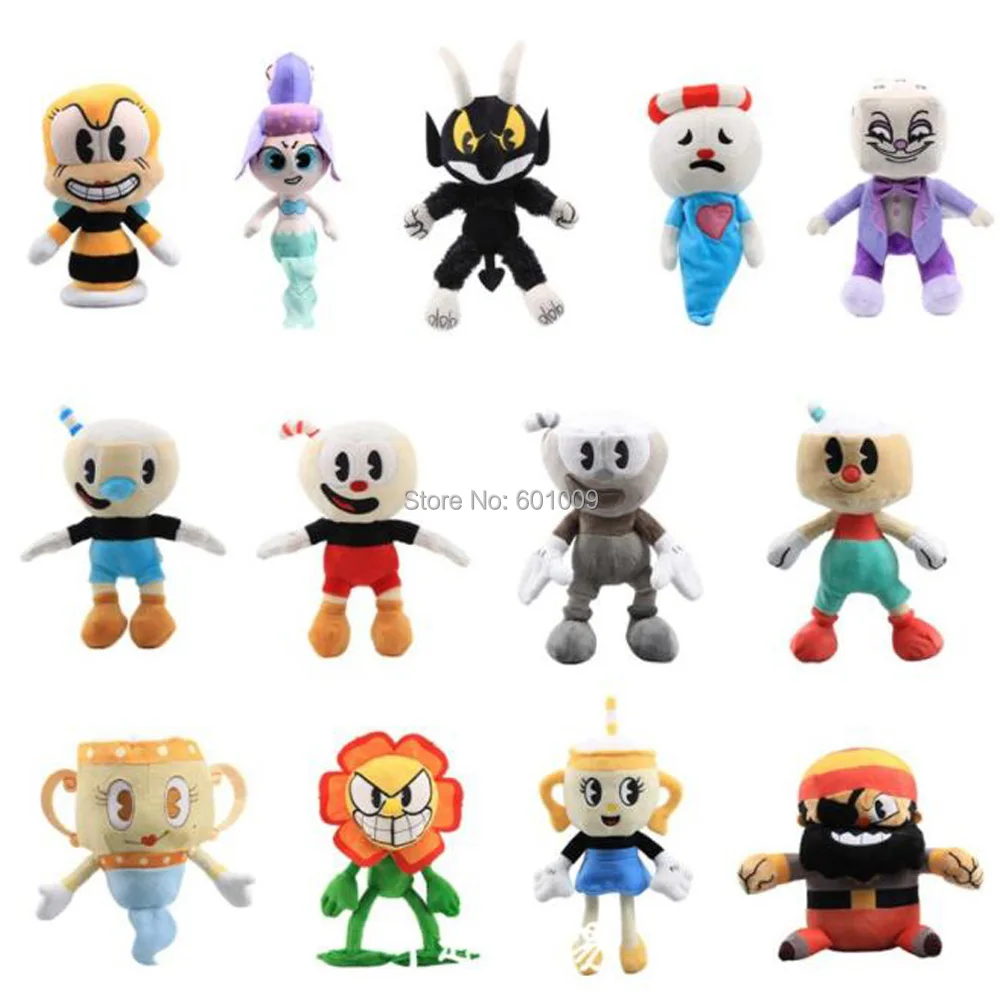 10/лот 13 видов стилей Mugman Ms. Chalice ghost King Dice Cagney Carnantion Puphead 25-36 см плюшевые куклы для детей Подарки Розничная